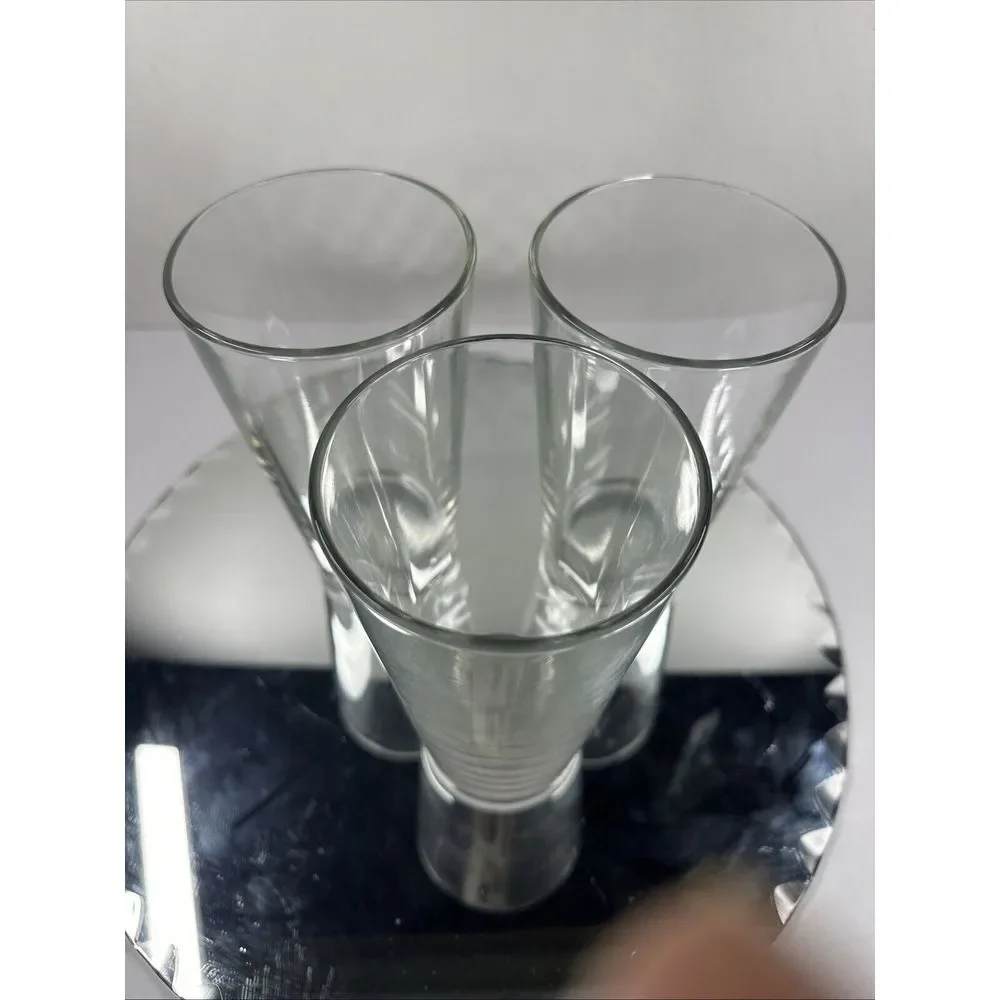 3 BEER/DRINK GLASS 16 oz HEAVY DUTY 6" TALL MIXING COCKTAIL (3 GLASSES) - Picture 2 of 4